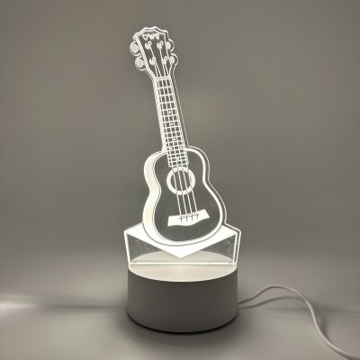 Licht Schreibtischlampe mit Motivlicht Gitarre