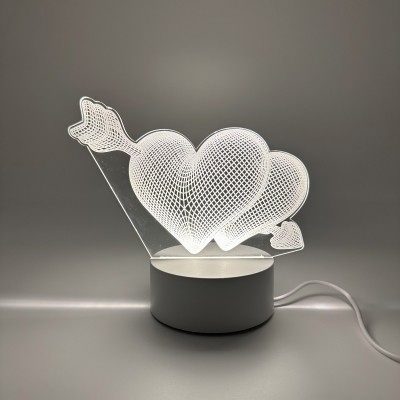 Licht Schreibtischlampe mit Motivlicht Herzen